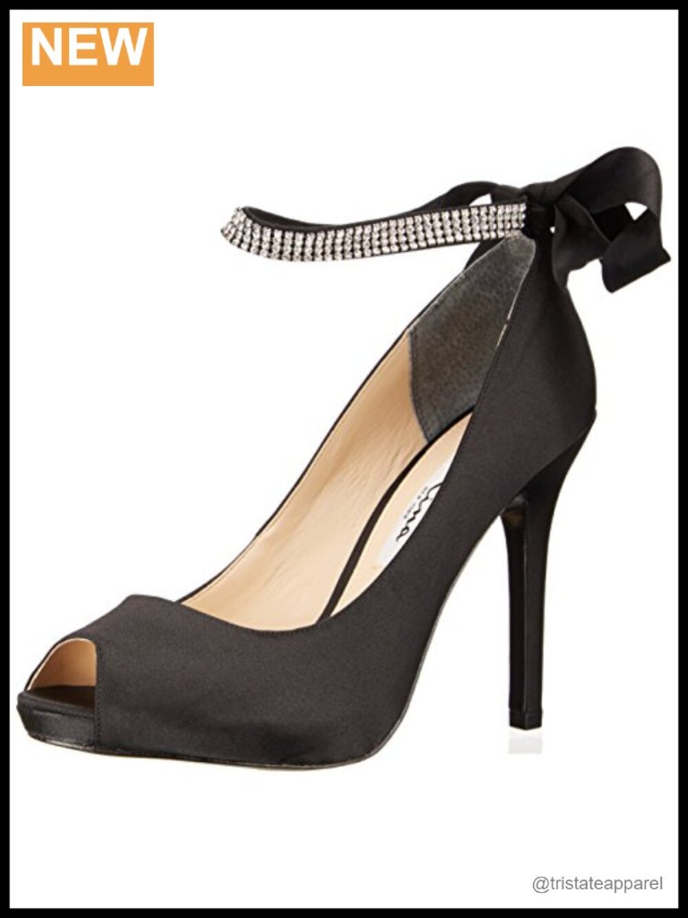 Elegant Satin High Heel Open-Toe Pumps with Ankle Strap - Wedding Formal Heels
